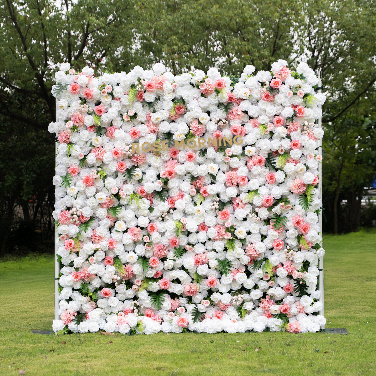 Alissa：5D Fabric Artificial rolling up curtain flower wall Free Shipping