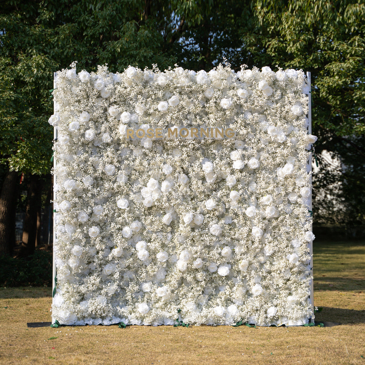 Baby Breath：3D Fabric Artificial rolling up curtain flower wall Free Shipping