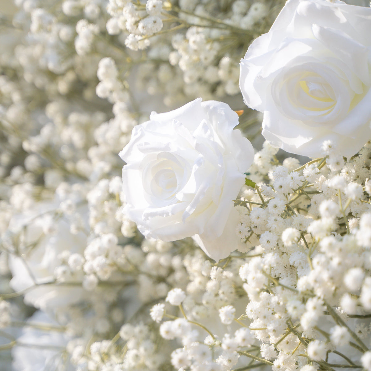 Baby Breath：3D Fabric Artificial rolling up curtain flower wall Free Shipping