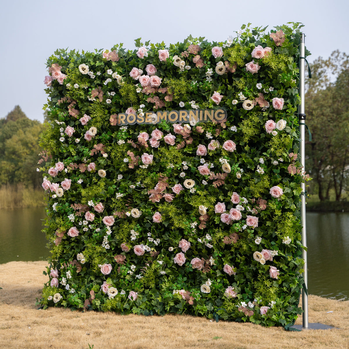 Bettina：4D Fabric Artificial rolling up curtain flower wall Free Shipping
