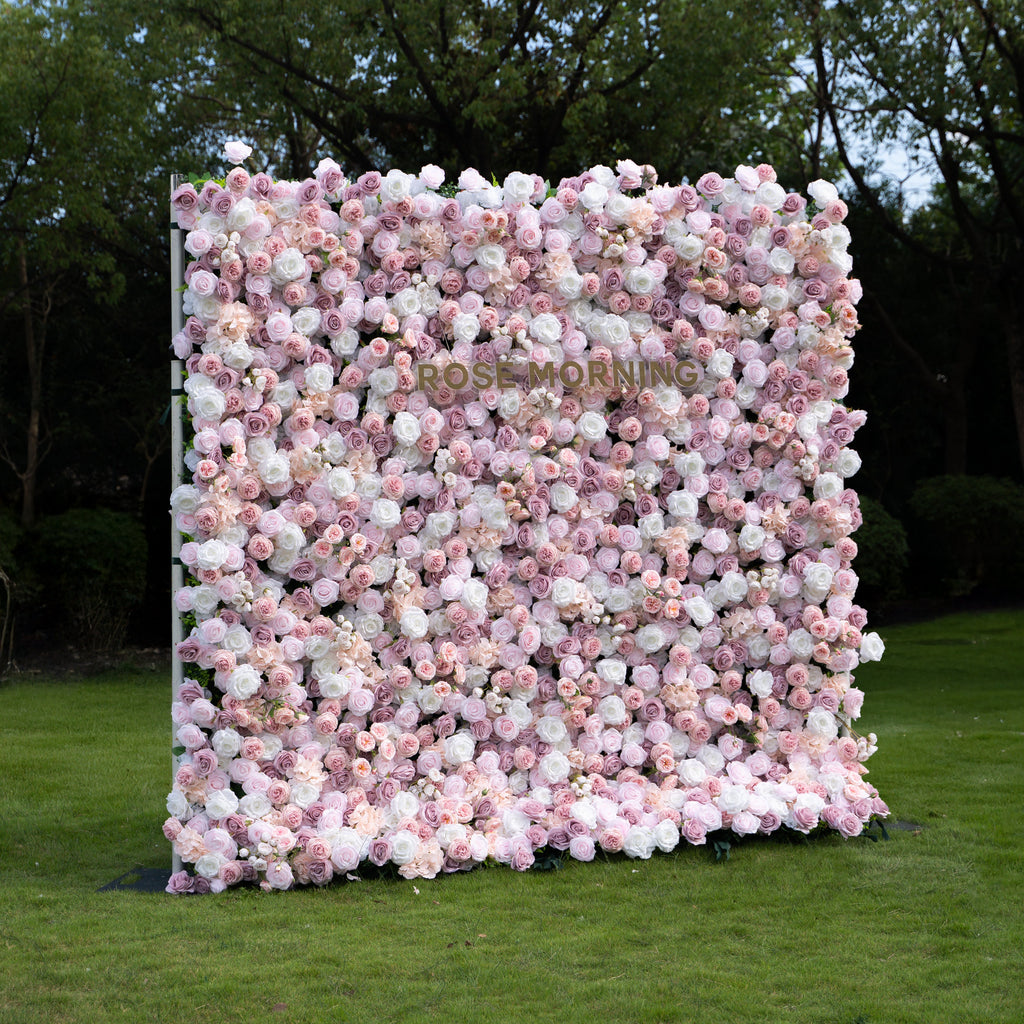 Blessed：5D Fabric Artificial rolling up curtain flower wall Free Shipping