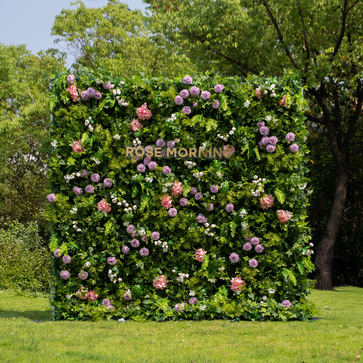 Brett：5D Fabric Artificial rolling up curtain flower wall Free Shipping