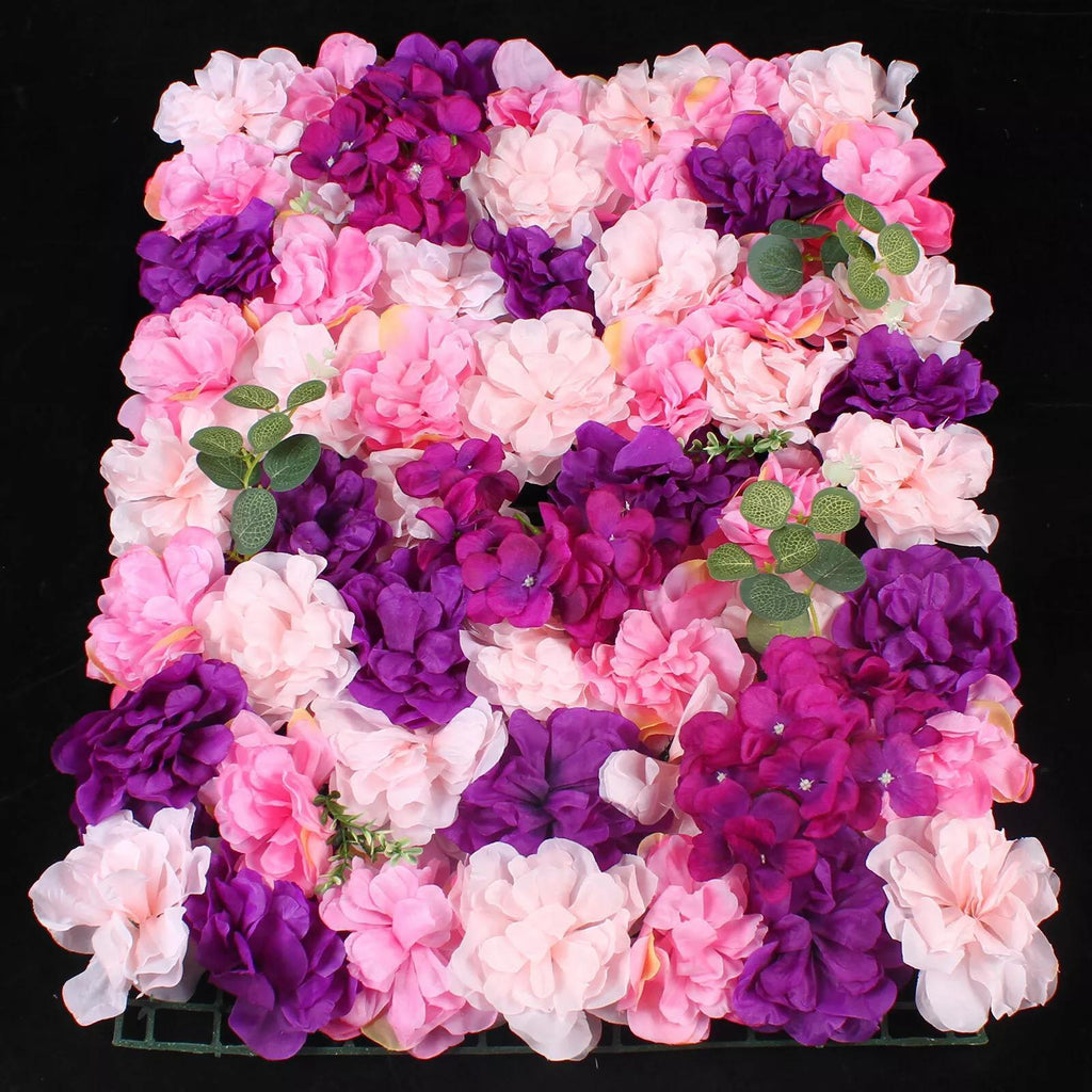 6pcs Artificial Flower Wall Panel Indoor Outdoor Flower Wall Panel for WeddingDecor