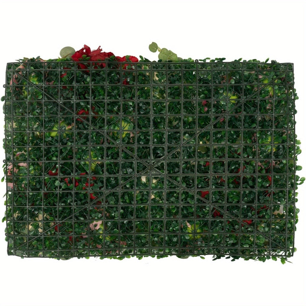 Artificial Flower Wall Panels, 12pcs 40x60cm Flower Wall Mat Silk Rose Flower Wall Decor, 3D Flower Wall Panel for Backdrop Wedding Birthday Party Home Decorations (12pcs, 15.7 * 23.6in)