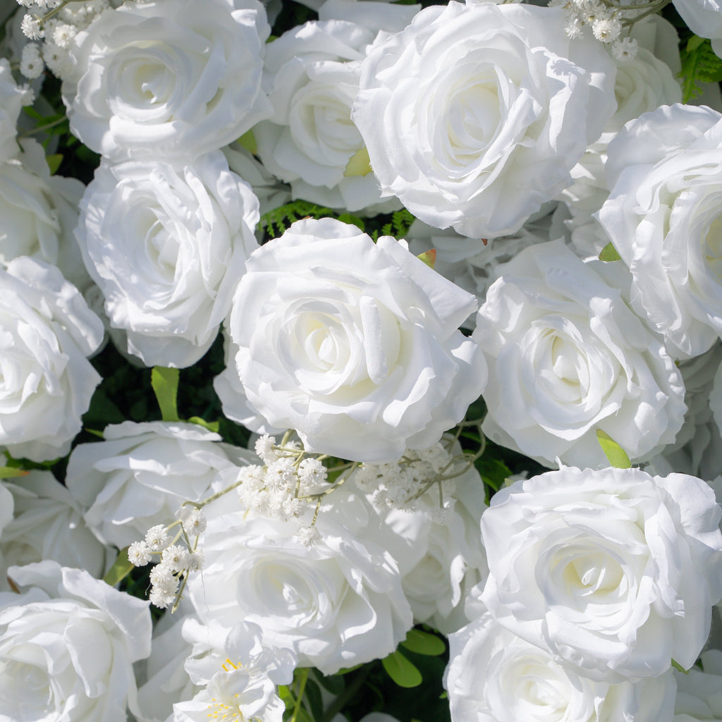 Friday - White Popular 5D Fabric Roll Up Flower Wall for Wedding Party Event Backdrop Free Shipping