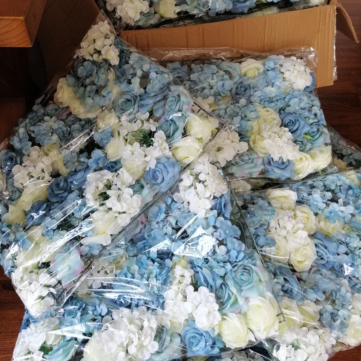 Blue Flower Wall For Wedding Romantic Photography Backdrop Special Event Salon Party Arrangement Decpr Floral Panels 40x60cm