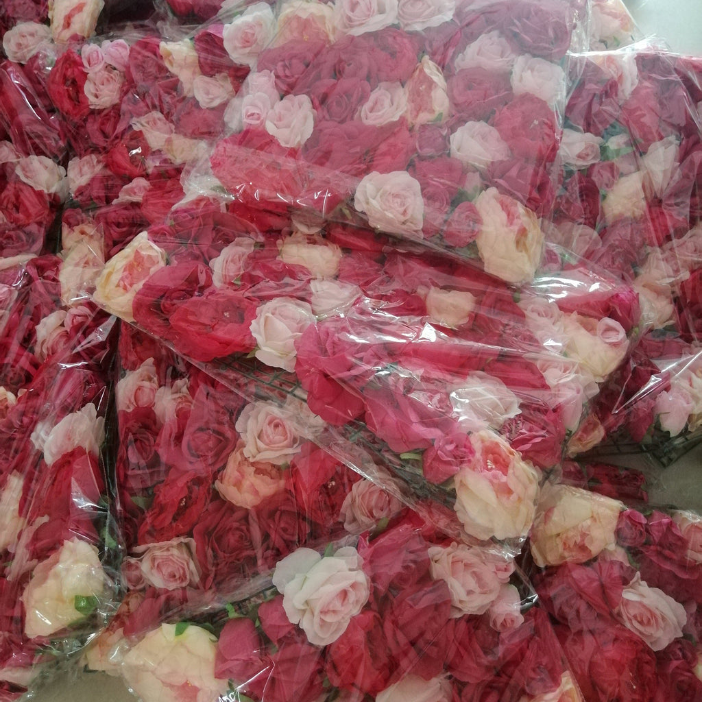Artificial Peony Rose Flower Wall  Bridal Shower Baby Shower Background For Romantic Photography Panels 15.75X23.62inch