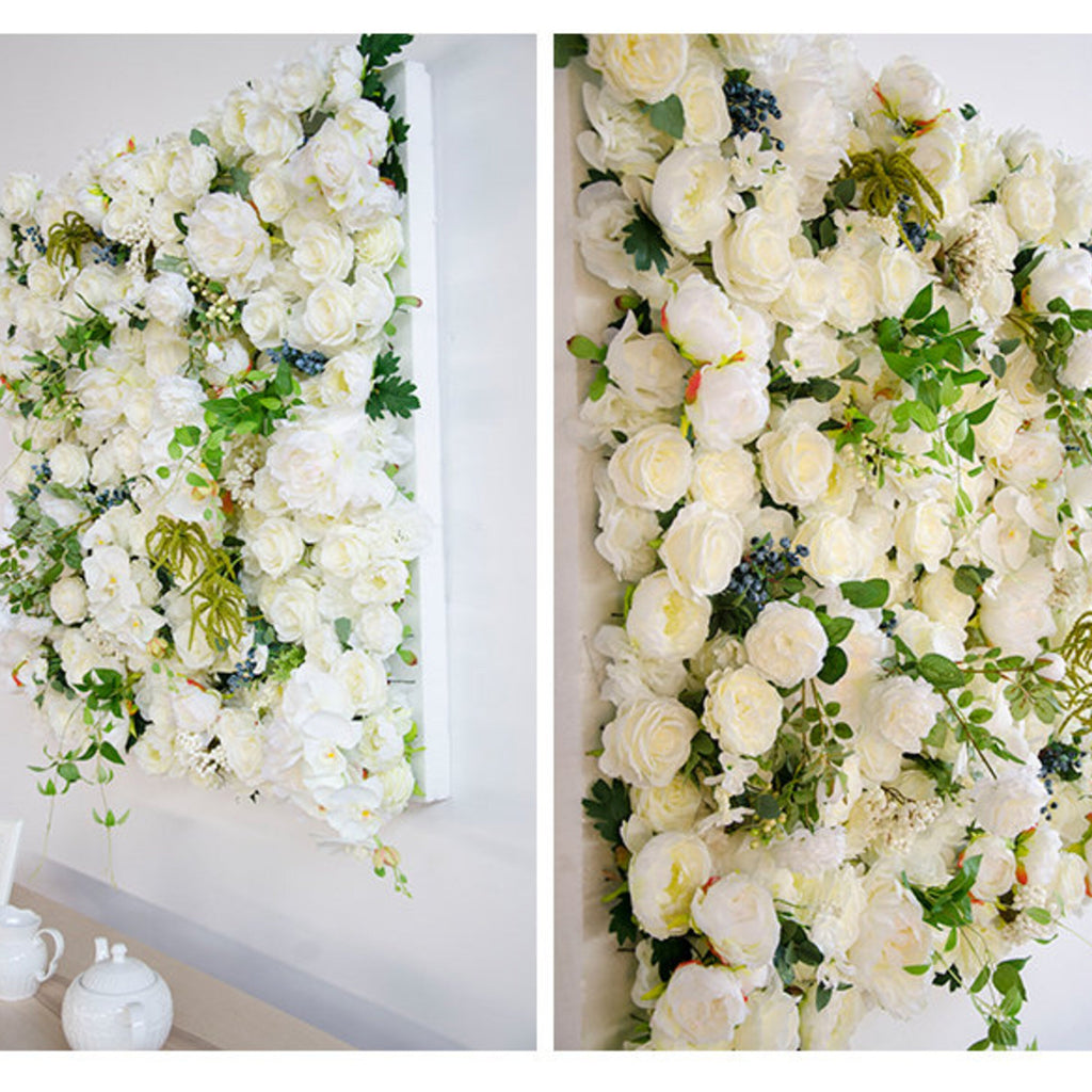 3D White Butterfly Flower Rose Wall For Wedding Arrangement Special Event Photography Backdrop Fabric Rolling Up Curtain Fabric Cloth