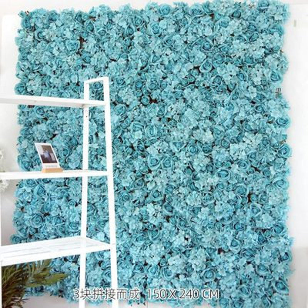 Turquoise Flower Wall For Wedding Photography Backdrop Bridal Shower Special Event Arrangement Decor Floral Panels 40*60cm
