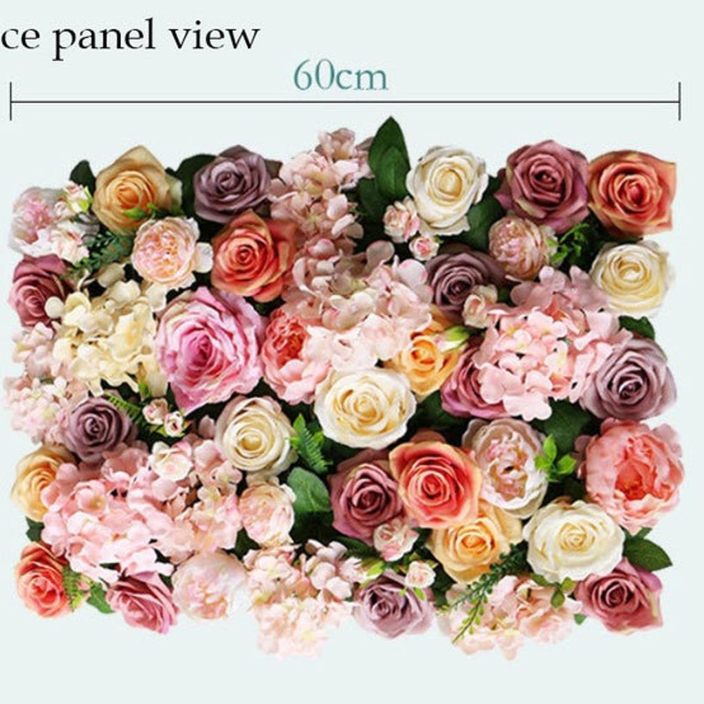 Rose Flower Wall for Wedding Photography Backdrop Special Event Salon Party Arrangement Rose Wall Decor Floral Panels 40x60cm