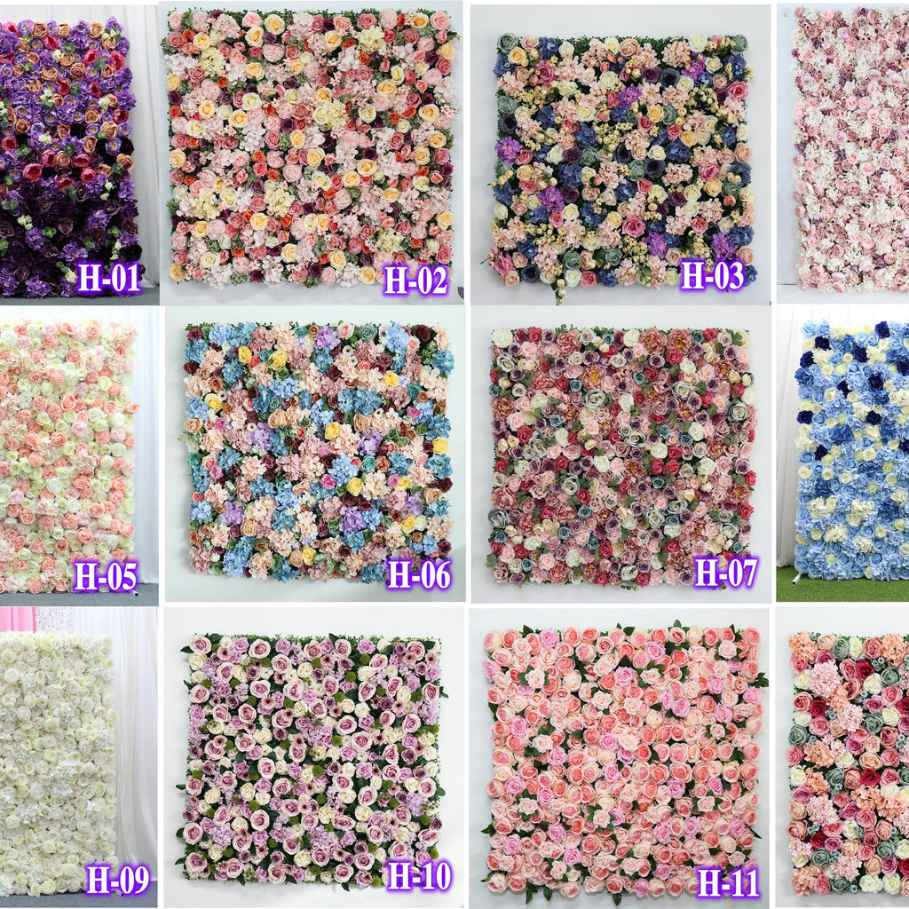 Silk Rose Flowers 3D Backdrop Wall Wedding Decoration Artificial Flower Wall Panel for Home Decor Backdrops Baby Shower,Party backdrop Decor