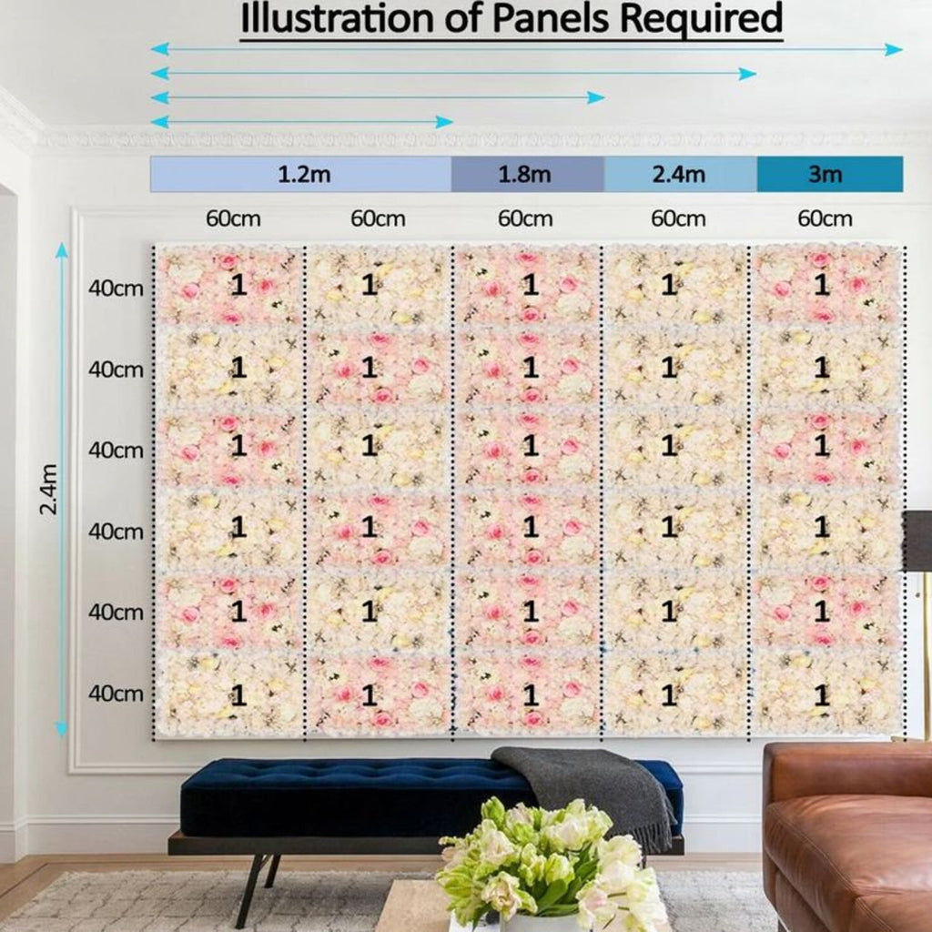 Autumn Floral Wall For Wedding Photography Backdrop Bridal Shower Event Salon Party Arrangement Decor Floral Panels 40x60cm