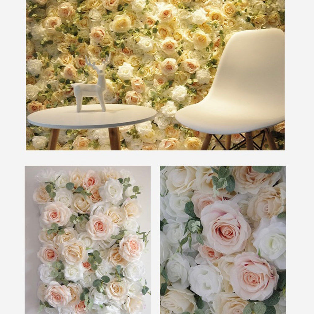 Artifical Simulation Flower Wall For Wedding Photography Backdrop Baby Shower Special Event Arrangement Decor Floral Panels 15.75x23.62inch