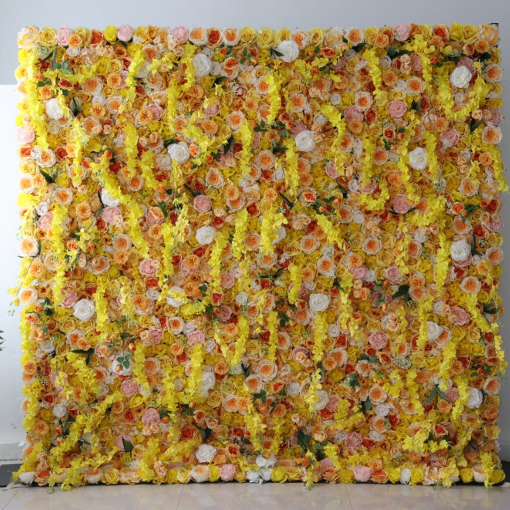 New Design 3D Flower Wall For Wedding Arrangement Event Salon Party Photography Backdrop Fabric Rolling Up Curtain Fabric Cloth