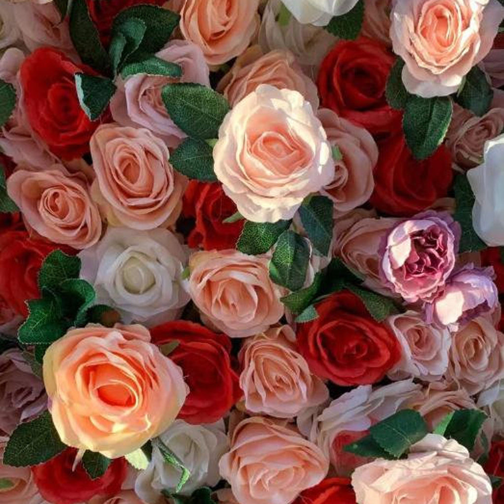 New Design Orange Floral Wall  For Wedding Arrangement Event Salon Party Photography Backdrop Fabric Rolling Up Curtain Fabric Cloth