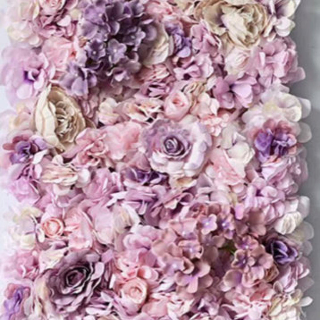 2 Pack of 16 x 24" Artificial Flower Wall Panels Flower Wall Mat Silk Rose Flower Panels for Backdrop Wedding Wall Decoration