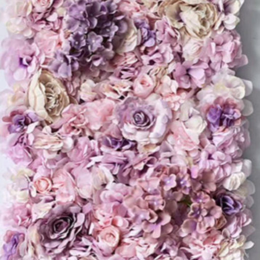 2 Pack of 16 x 24" Artificial Flower Wall Panels Flower Wall Mat Silk Rose Flower Panels for Backdrop Wedding Wall Decoration