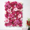 2 Pack of 16 x 24" Artificial Flower Wall Panels Flower Wall Mat Silk Rose Flower Panels for Backdrop Wedding Wall Decoration