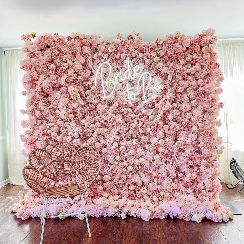 Pink Flower Wall Backdrop, Bride to Be Party Decor