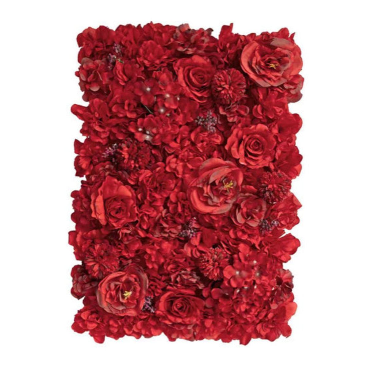 2 Pack of 16 x 24" Artificial Flower Wall Panels Flower Wall Mat Silk Rose Flower Panels for Backdrop Wedding Wall Decoration