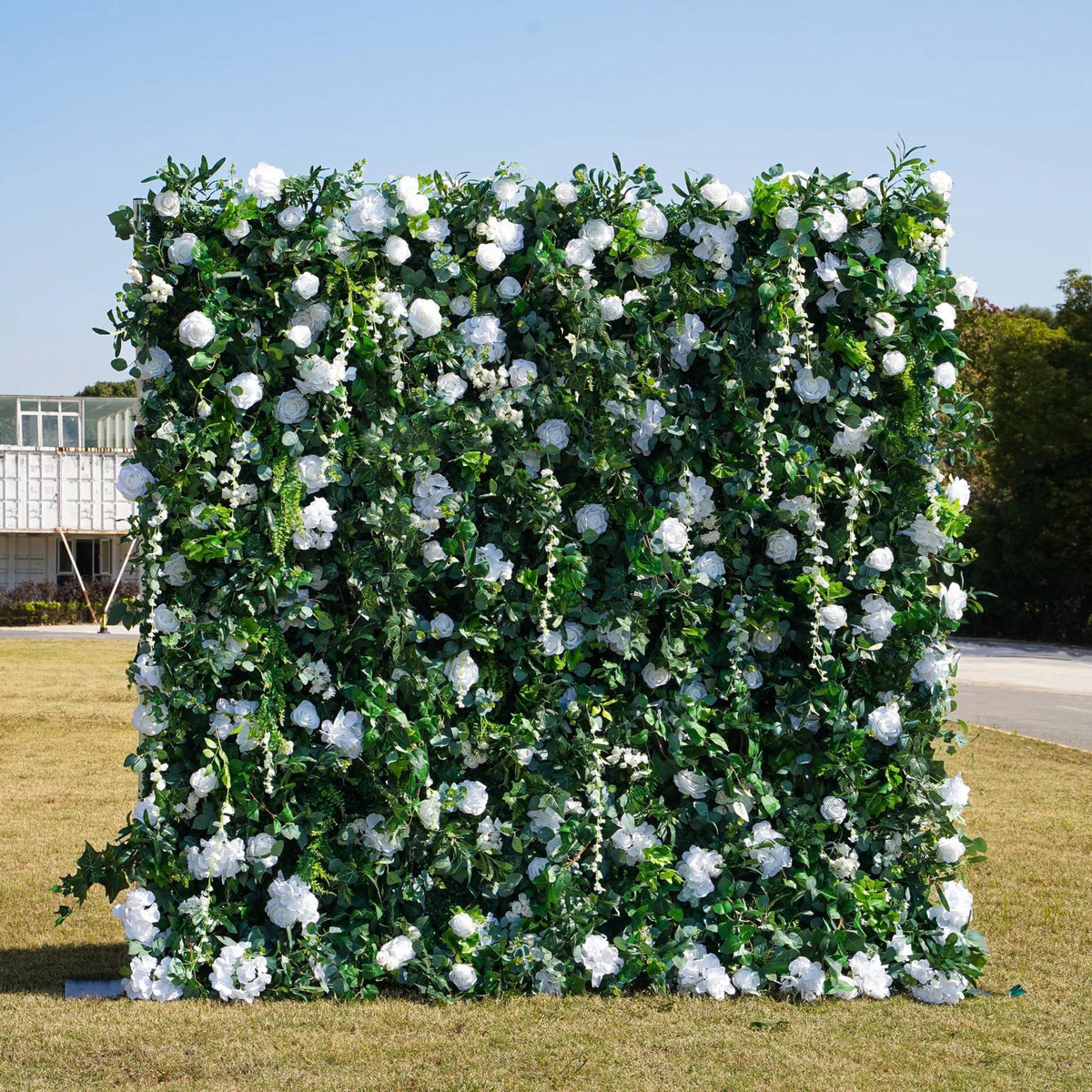 Ships from Houston |5D  Flower Wall 8*8ft  - Flower Wall Rolling Up Curtain Wall, Fabric Flower Wall, Wedding Party Photo Backdrop