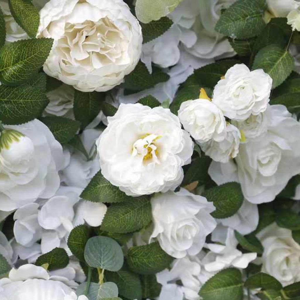 White Flower Wall Green Plants For Wedding Arrangement Event Salon Party Photography Backdrop Fabric Rolling Up Curtain Fabric Cloth US DDP