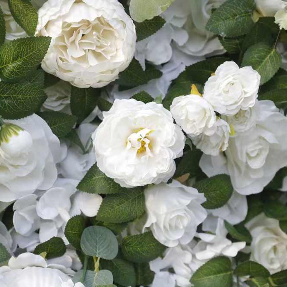 White Flower Wall Green Plants For Wedding Arrangement Event Salon Party Photography Backdrop Fabric Rolling Up Curtain Fabric Cloth US DDP