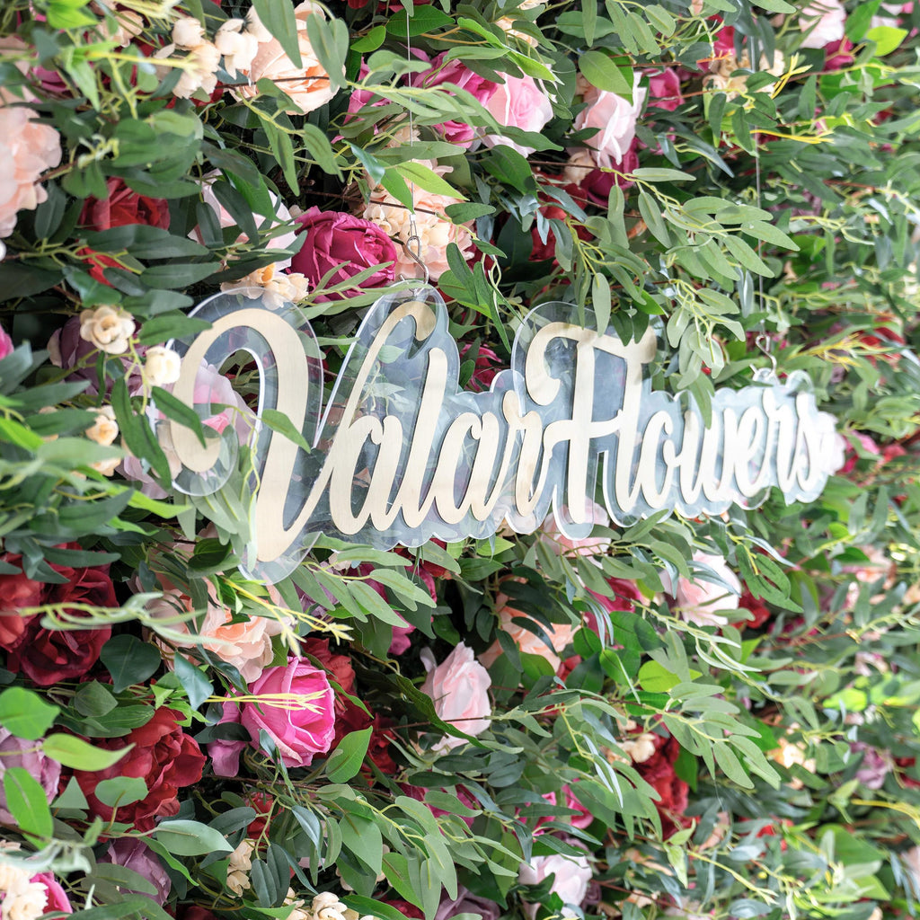 Artificial Flower Wall Backdrop, Magenta Pink Rose, Wedding Photo Booth