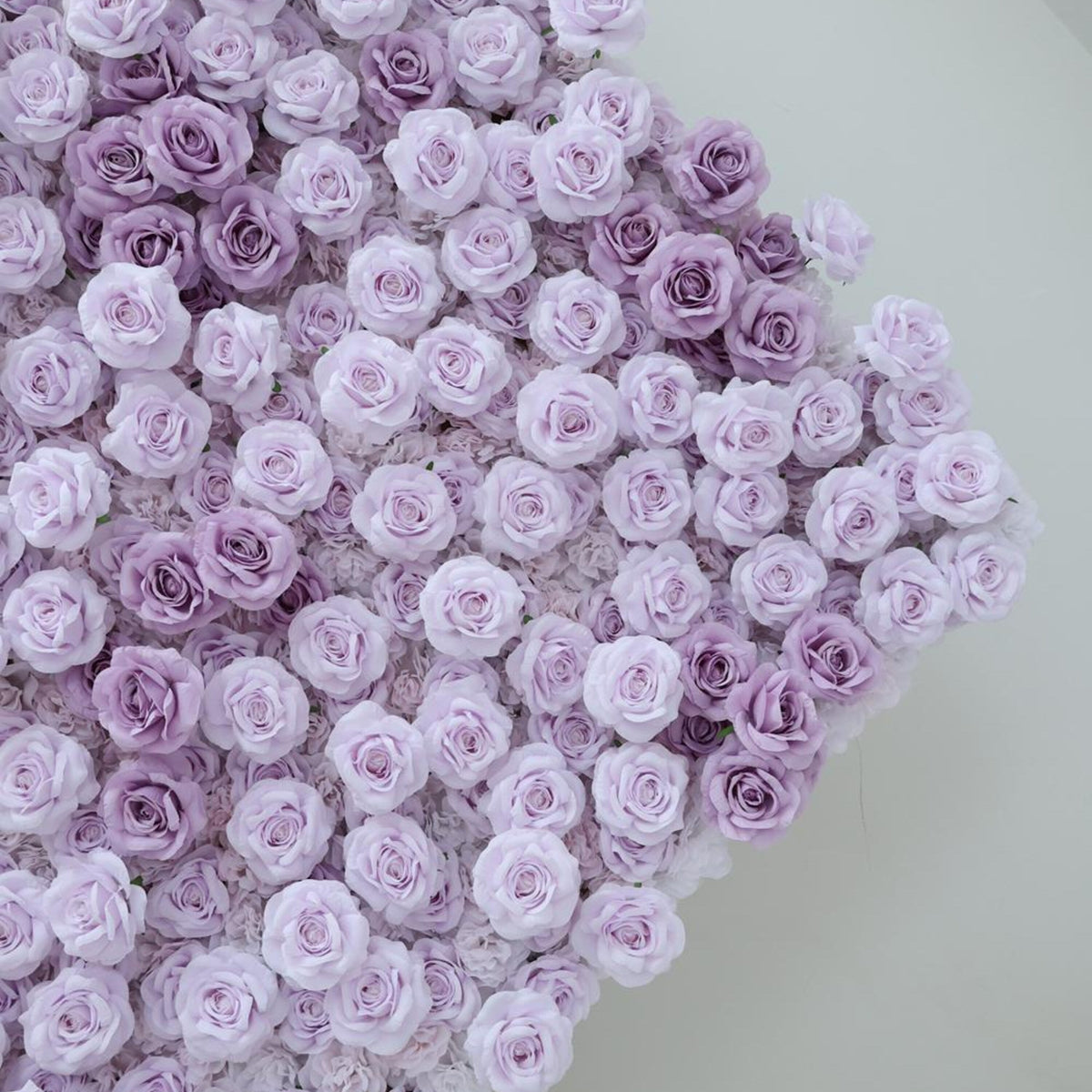 Ships from Houston/8x8ft Romantic Lilac Purple Flower Wall,Rolling Curtain Backdrop, Artificial Fabric Flower Wall for Weddings