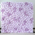Ships from Houston/8x8ft Romantic Lilac Purple Flower Wall,Rolling Curtain Backdrop, Artificial Fabric Flower Wall for Weddings