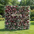 Artificial Flower Wall Backdrop, Magenta Pink Rose, Wedding Photo Booth