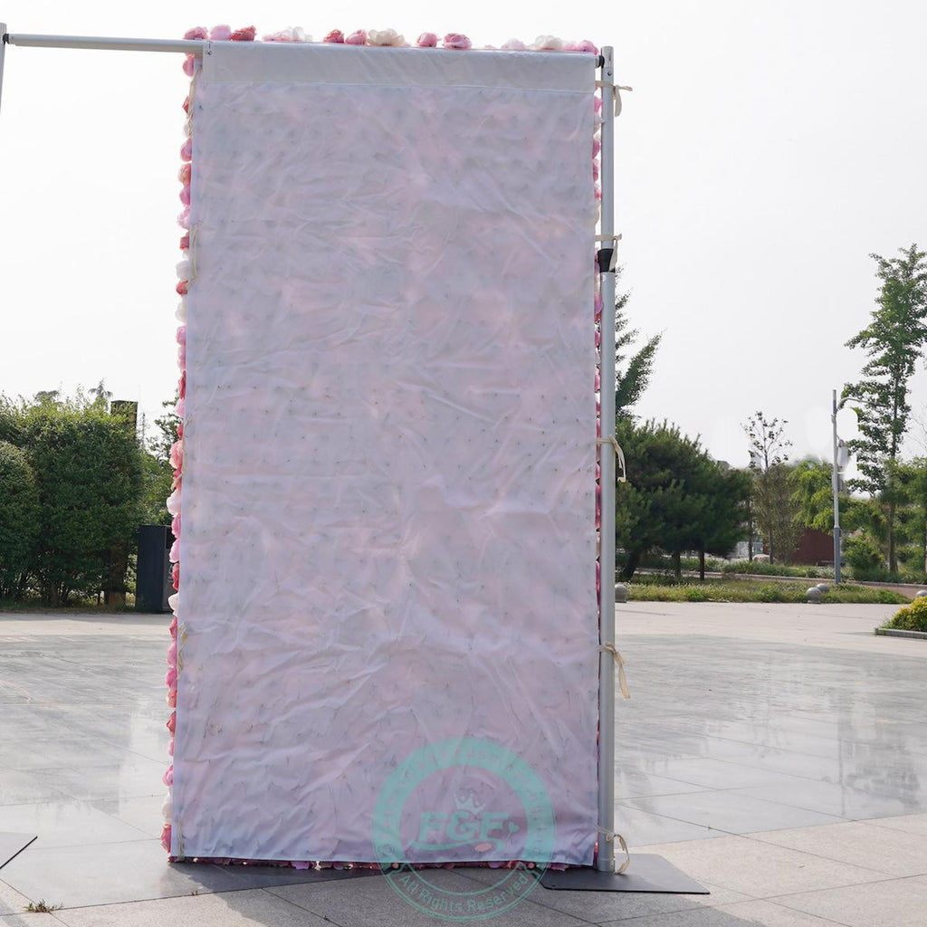 Pink Flower Wall Backdrop, Pink & White Rose Wall, Wedding Ceremony Backdrop, Bridal Shower, Baby Shower, Party Decor