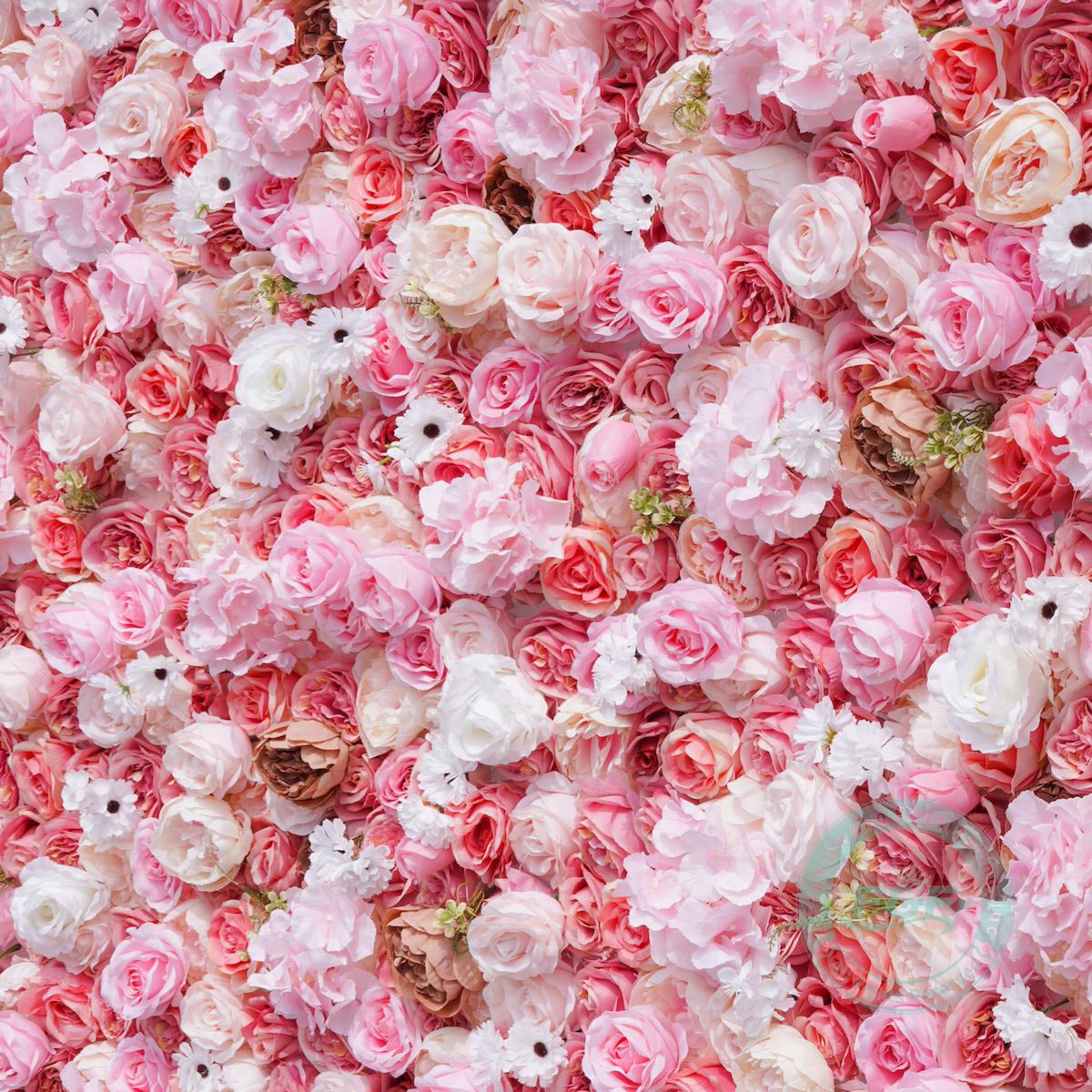 Pink Flower Wall Backdrop, Pink & White Rose Wall, Wedding Ceremony Backdrop, Bridal Shower, Baby Shower, Party Decor