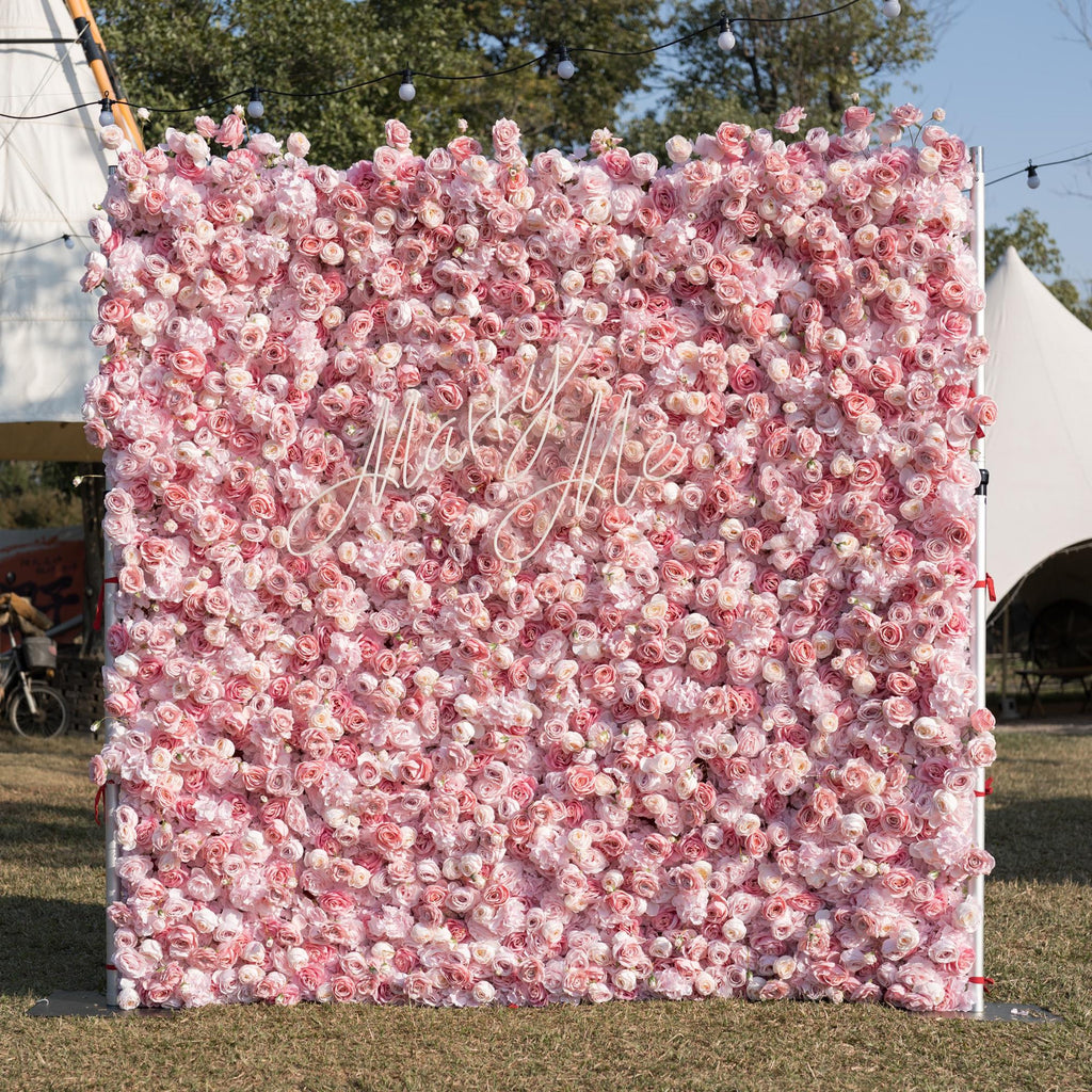 Pink Flower Wall Backdrop, Bride to Be Party Decor