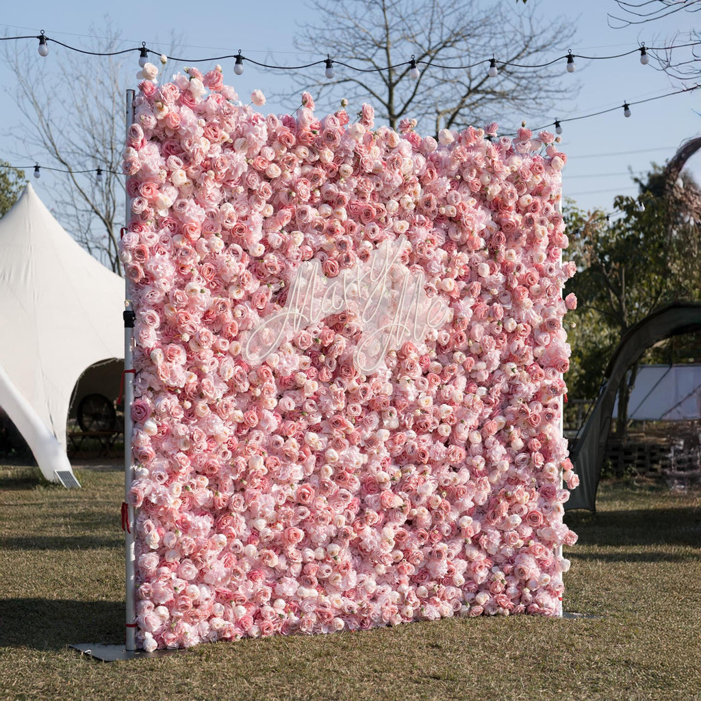 Pink Flower Wall Backdrop, Bride to Be Party Decor
