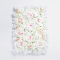 Pink & White 3D Flower Wall Panel, 16x24" Artificial Floral Backdrop