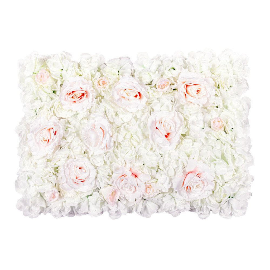 Pink & White 3D Flower Wall Panel, 16x24" Artificial Floral Backdrop