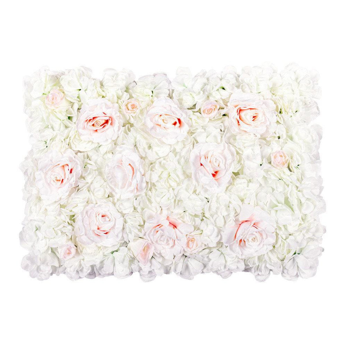 Pink & White 3D Flower Wall Panel, 16x24" Artificial Floral Backdrop