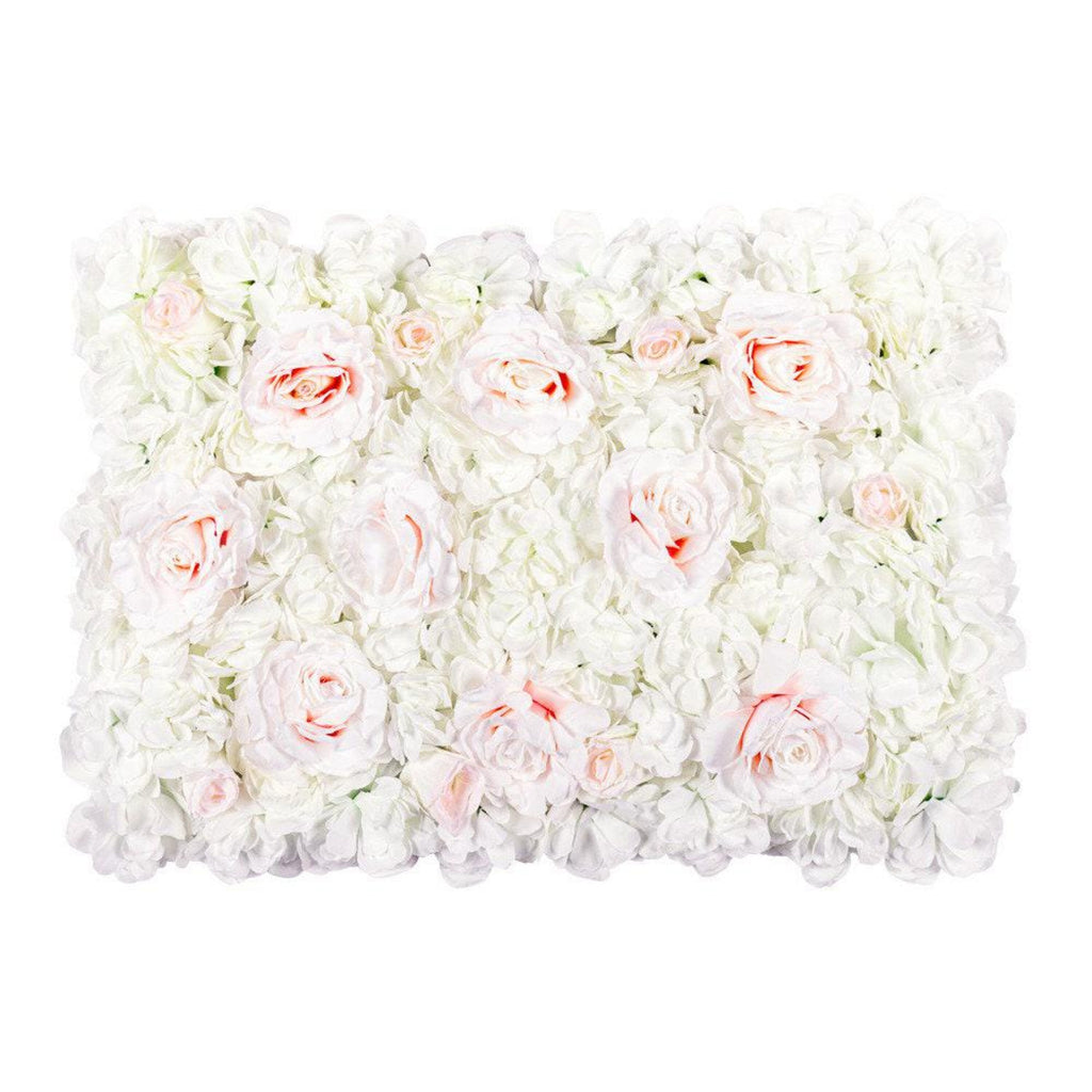 Pink & White 3D Flower Wall Panel, 16x24" Artificial Floral Backdrop