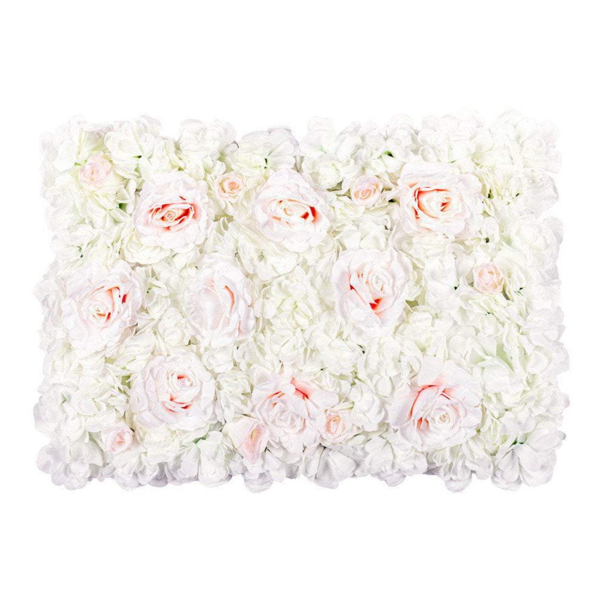 Pink & White 3D Flower Wall Panel, 16x24" Artificial Floral Backdrop