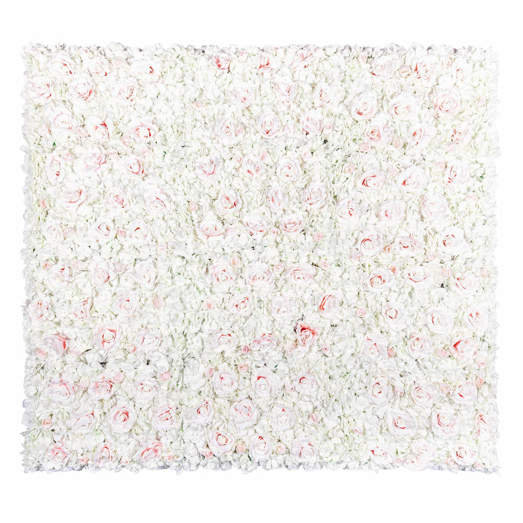 Pink & White 3D Flower Wall Panel, 16x24" Artificial Floral Backdrop