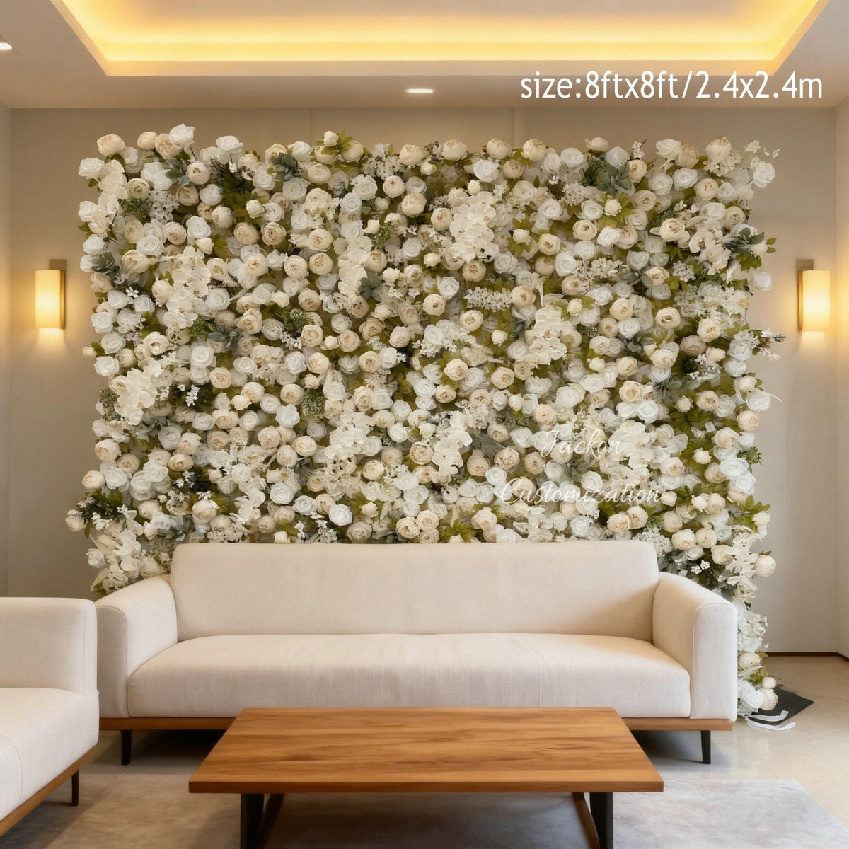 Orange Silk Flower Wall Backdrop, Wedding Decor