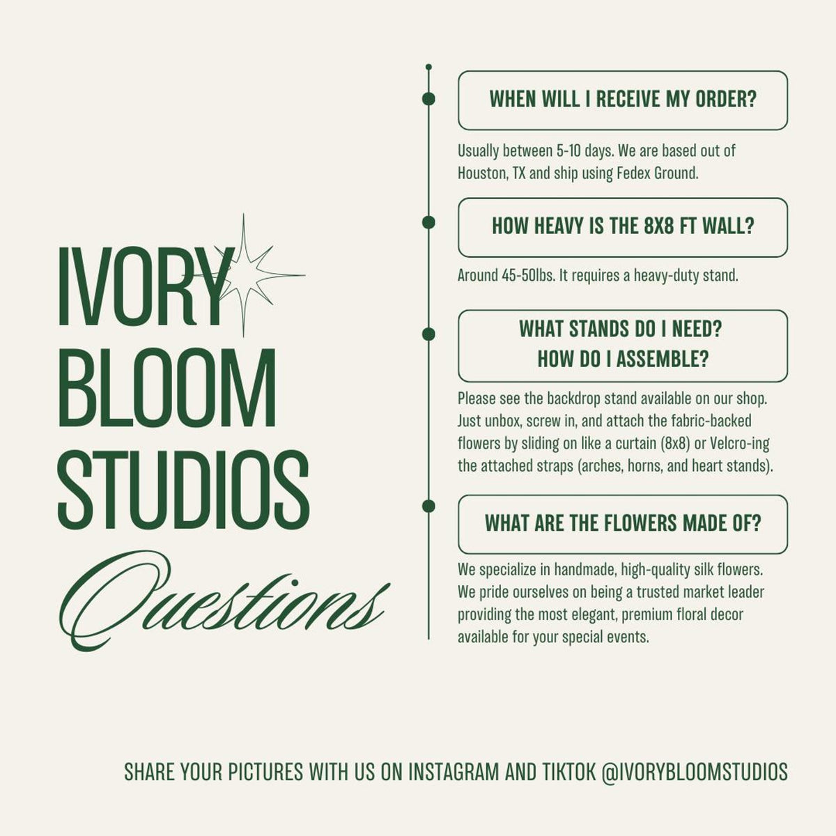 Flower Wall Backdrop [Mocha Taupe Rose Roll-Up Fabric Panel] for Ceremony & Photo Booth
