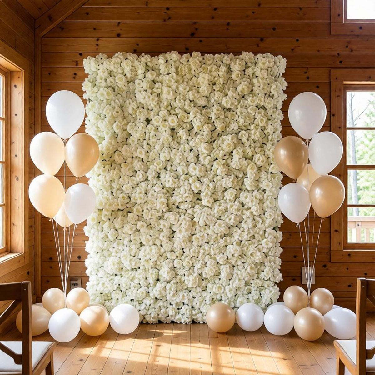 12pcs Hydrangea Flower Panels, 3.5x4.6ft Backdrop for Wedding, Party & Home Decor, Flower Wall