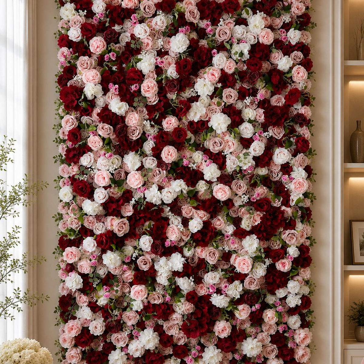 3D Silk Flower Wall Panel, Wedding Photo Booth Backdrop