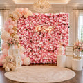 Pink Flower Wall Backdrop, Pink & White Rose Wall, Wedding Ceremony Backdrop, Bridal Shower, Baby Shower, Party Decor