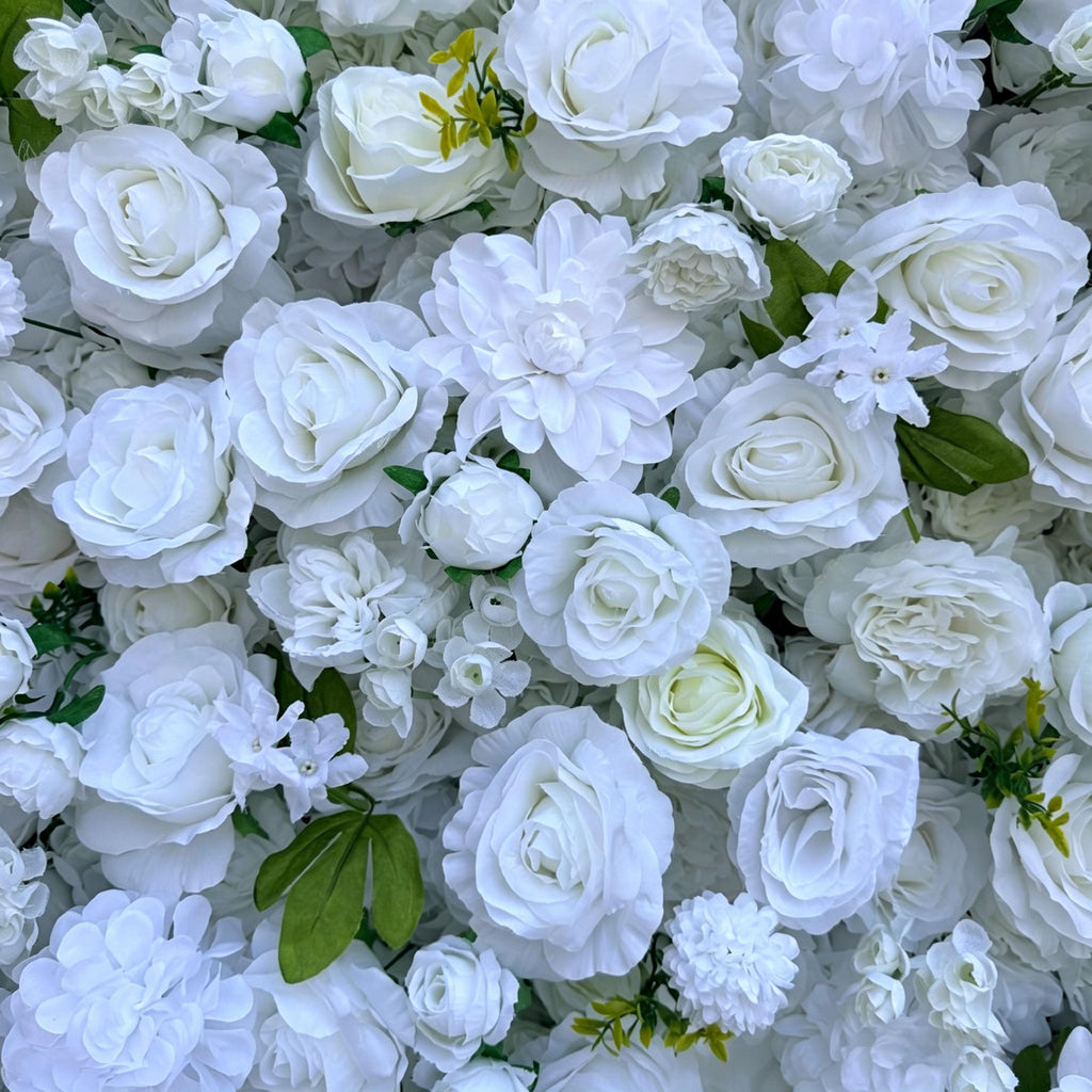 Ships from Houston | 8x8 ft 5D Rose Flower Wall, Roll-Up Fabric Floral Backdrop, Easy Setup Wedding Photo Booth Decor