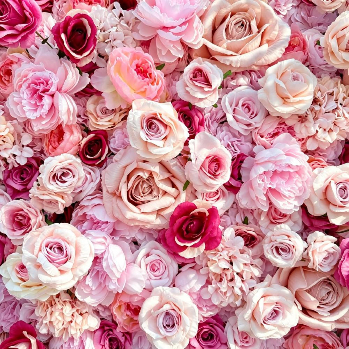 Ships from Houston | 5D Pink Rose Flower Wall 8x8ft, Roll-Up Fabric Backdrop, Artificial Floral Backdrop for Wedding Venue Photo Booth Decor