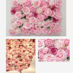 Blush Pink Flower Wall For Wedding Photography Backdrop Baby Shower Special Event Arrangement Decor Floral Panels 15.75x23.62inch