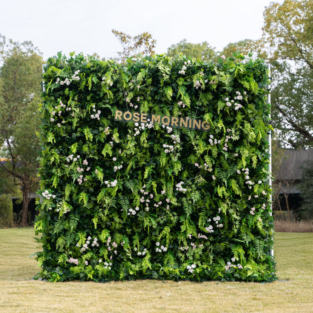 Mikia：4D Fabric Artificial rolling up curtain flower wall Free Shipping